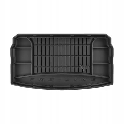 FROGUM PROLINE 3D Set - Rubberen Automatten + Kofferbakmat - Geschikt voor VW POLO VI Hatchback (vanaf 2017) - Lage laadvloer - Zwart
