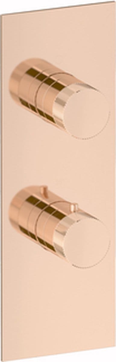 Plieger Roma inbouwdouchekraan thermostatisch met omstel rose goud