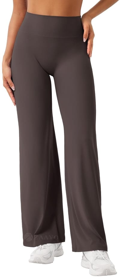 Naadloze yogabroek voor dames, rechte legging, hoge taille, met wijde pijpen, voor sport, yoga, ondoorzichtig