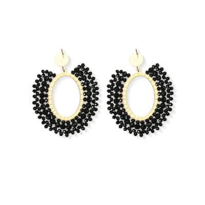 Jasmine Oorbellen - Zwart | Kraaltjes | Fashion Favorite