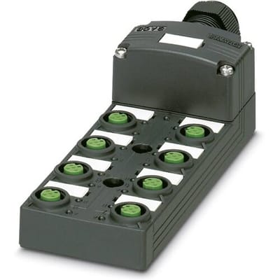 Phoenix Contact SACB-8/ 8-L-SC SCO P 1453025 Passieve sensor/actorbox M12-verdeler met kunststof schroefdraad 1 stuk(s) Piece