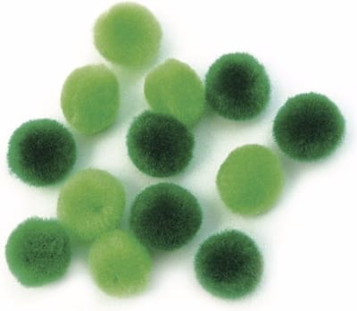 Rayher Hobby knutsel pompons - 15 mm - groen - 120x stuks - vormen/figuren/bolletjes