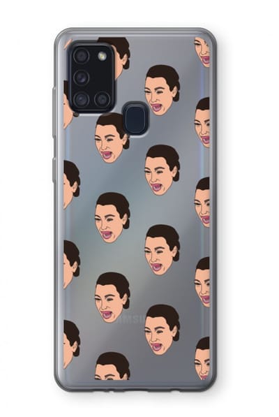 Case Company® - Hoesje geschikt voor Samsung Galaxy A21s hoesje - Ugly Cry Call - Soft Cover Telefoonhoesje - Bescherming aan alle Kanten en Schermrand