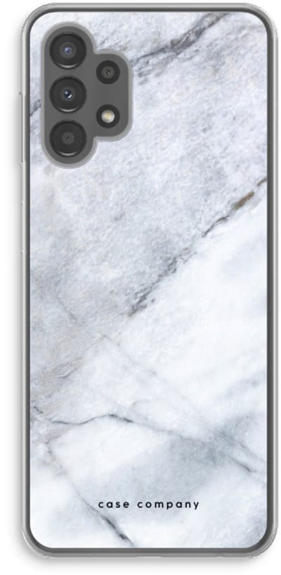 Case Company® - Hoesje geschikt voor Samsung Galaxy A13 4G hoesje - Witte marmer - Soft Cover Telefoonhoesje - Bescherming aan alle Kanten en Schermrand