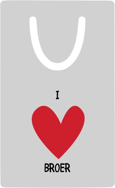 Hacebo® - Ik hou van mijn broer metalen boekenlegger - Broer - Broers - Cadeau voor je broer - familie - hartje - love Bladwijzer boekenleggers - 7.6 cm x 5cm