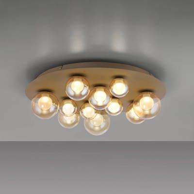 LED plafondlamp PURE Popup, brons/amber Ø 60 cm CCT, 11-lamps
