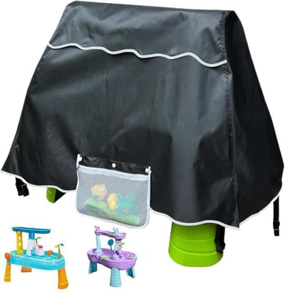 Watertafelhoes - Speeltafel Beschermhoes - Buiten Spelen - Stof- en Waterdicht - 94x56x65 cm - Zwart