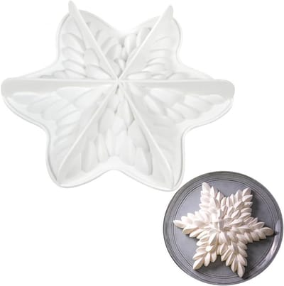3D Siliconen Cakevorm Sneeuwvlok voor Herbruikbare Chocolade, Mousse, IJs, Gummy Bears en Kaarsen, Perfect voor Kerst en Winterdecoratie
