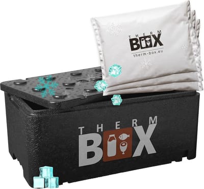 Professionele piepschuim koelbox 12-80 liter met koelkussen - Herbruikbaar voor transport van levensmiddelen