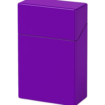 Stijlvolle Sigarettendoos Van Kuststof I Sigarettendoosje I Sigarettenhouder I Sigaretten Box I Waterdicht I Druk Opening I 20 Sigaretten I Paars