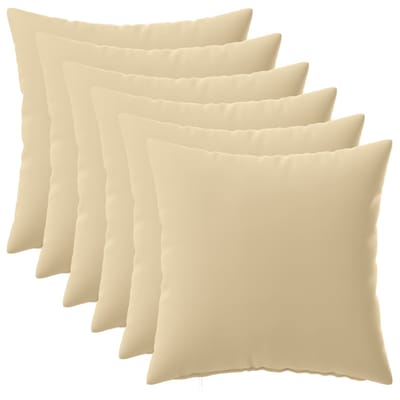 vidaXL - Kussensloop - 6 - pcs - HEERLEN - Beige - 30 - x - 30 - cm - Polyester
