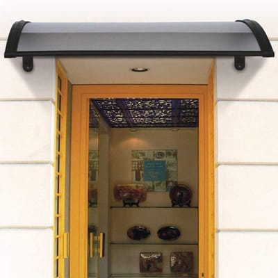 Deurluifel Luifel - Regenopvang Voordeur - Bescherming Buiten - UV Bestendig Polycarbonaat - 60x120cm - Transparant