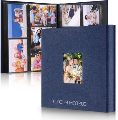 Fotoalbum 15 x 10 cm voor 600 foto's met verstelbare linnen cover, perfect voor huwelijksalbums, gezinsfoto's en reisherinneringen