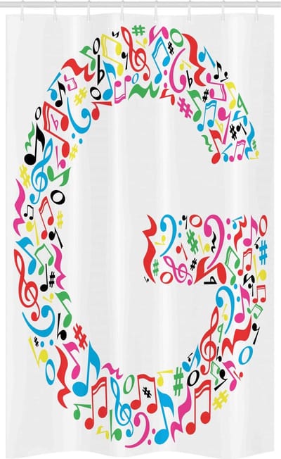 ABAKUHAUS Letter G douchegordijn – 120 x 180 cm – multicolor