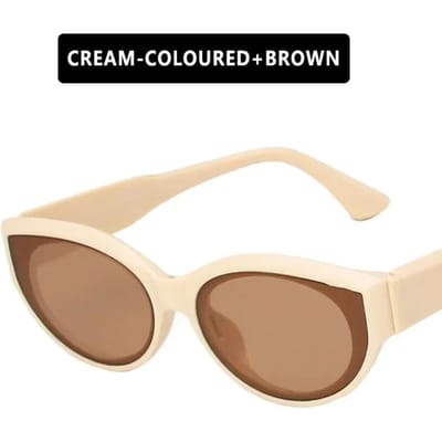Lunettes de soleil vintage œil de chat haute gamme résistantes aux UV Monture petite pour hommes femmes Protection solaire Conduite AS SHOWN