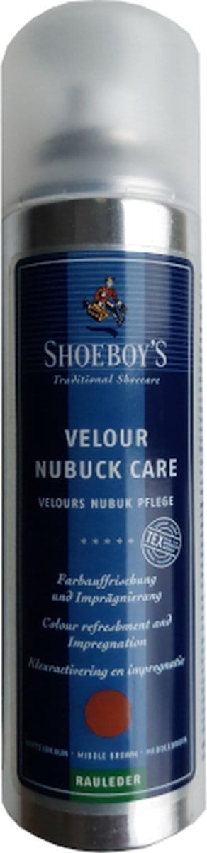 Shoeboy's Suede Velour Nubuck Care spray - Middel Bruin