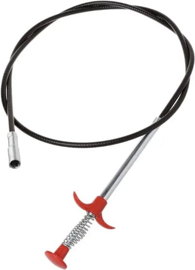 Rioolveer 160 cm - Gootsteenontstopper - Rioolreinigersveer - Afvoer Ontstopper - Ontstoppingsveer Geschikt voor Douche, Keukenafvoer, WC & Wasbak - Rioolreiniging – Rioolontstopper - IXEN