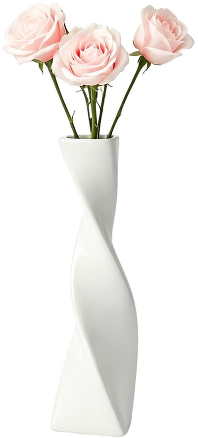 Vaas Gedraaide Stijl Enkele Stengelvaas Smalle Hals Kleine Bloemvazen Decoratieve Tafel Bloem Middenstuk voor Thuiskantoor Woonkamer