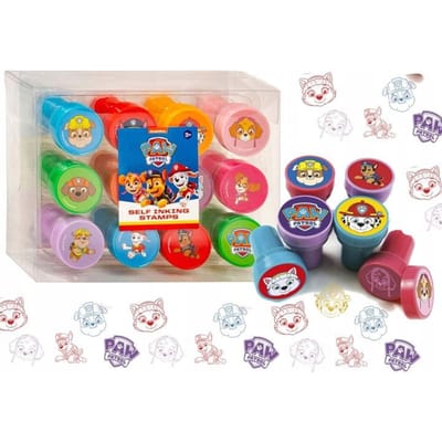 PAW Patrol speelgoed Totum 12 stempels zelfinktend - stempelen met Chase Marshall en Skye - knutselen meisjes en jongens junior vanaf 3 jaar - knutselen junior cadeautip