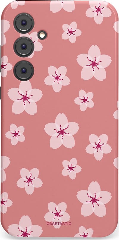 Casetastic Hoesje Geschikt voor Samsung A35 - Stijlvolle Beschermende Duo-layer Case - Roze Sakura Bloesems Elegante Japan Rituals
