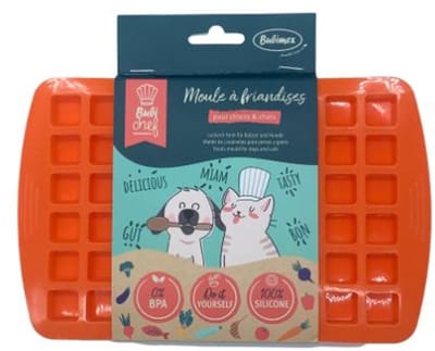 Bubimex - Bubichef vorm voor snoepjes - traktatievorm - vierkant - voor honden en katten