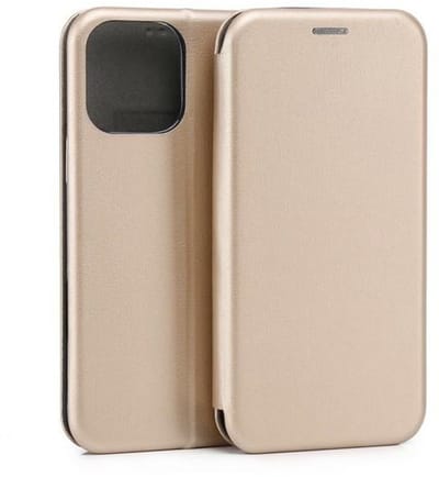 Beline Serie - iPhone 16 Pro Max Hoes - Goudkleurig - Magnetische Sluiting - Kaartvak