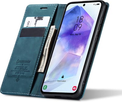 CaseMania Bookcase hoesje geschikt voor Oppo Reno 12 Pro/Reno 12 - Effen Groen - Kunstleer