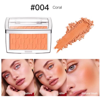 Fard à joues mat en relief, fard à joues rosé, poudre de fard à joues pour le visage, rose corail hautement pigmenté, rouge pour les joues, cosmétiques lisses corail