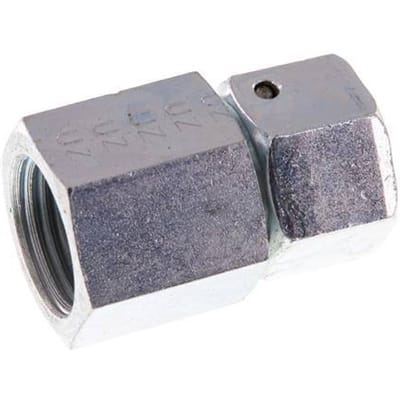12S & G1/2'' Verzinkt Stalen Rechte Draaidoorvoer Binnendraad voor manometers 630bar NBR Afdichtconus ISO 8434-1