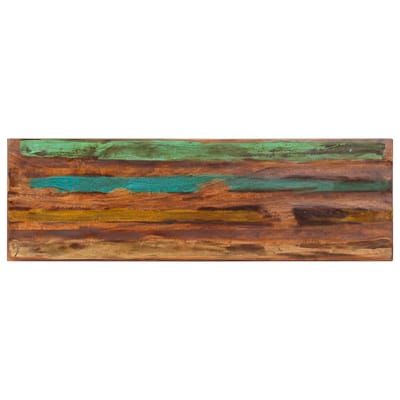 vidaXL - Bankje - 110 - cm - massief - gerecycled - hout - en - staal