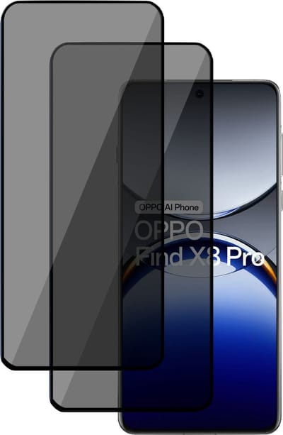 2x Privé Screenprotector geschikt voor OPPO Find X8 Screenprotector - Privacy Beschermglas - Privacy Proteqt+