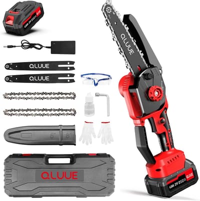 Mini draadloze kettingzaag 8 inch - 8000 mAh - 1150W motor voor tuinieren en hout zagen