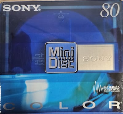 Sony 80 Min Recordable MD Minidisc Color Collection Shock ( Blue )
