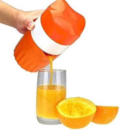 Handmatige Fruitpers - Citruspers Mini - Vers Sap Maken - Draagbaar Ontwerp - 9.1 x 17.5 mm - Oranje