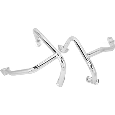 1 paire de barres de protection moteur en acier inoxydable anti-rayures pour moto white