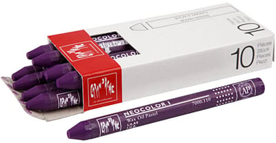 CARAN D’ACHE Neocolor I, L: 10 cm, dikte 8,5 mm, lilac (110), 10 stuk/ 1 doos