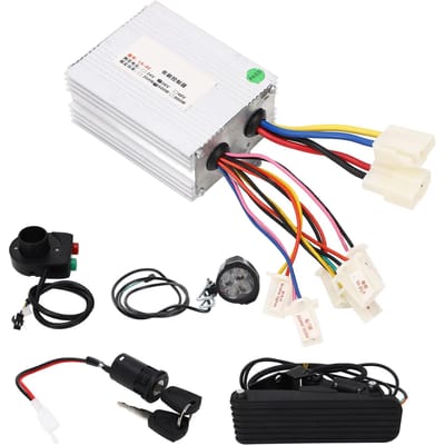 36V 500W Gashendel Pedaal Controller Koplamp Schakelaar Set Elektrische Fiets Conversie Kit voor Driewieler white