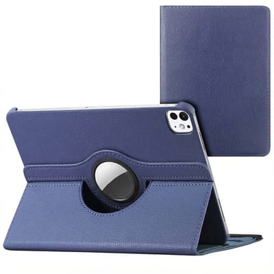 imoshion Tablet Hoes - Geschikt voor Apple iPad Pro 11 (2025) M5 / Pro 11 (2024) M4 - 360° Draaibare Bookcase - Donkerblauw