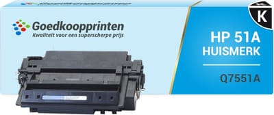 Huismerk HP 51A toner / HP Q7551A toner (7.250 afdrukken) Zwart