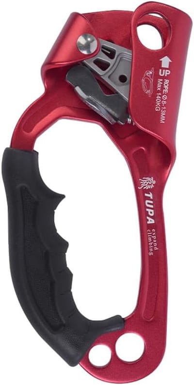 Klim Touw Klem - Klimuitrusting - Veilig Klimmen - Dubbele Kabel Fixatie - 8-12 mm Kabel - Zilverkleurig