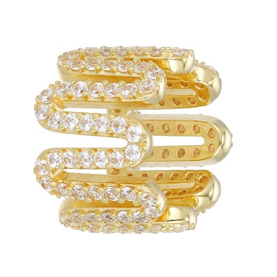 Cavill - Zilveren Hanger met Gouden Plating - 925 Sterling Zilver - 0,607 ct Nigeriaanse Pavé Zirkonen - Monosono Collectie - Elegant & Luxe