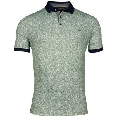 Baileys Polo Allover Batik Circle Dots Fantasy Pattern Olijf Groen / male