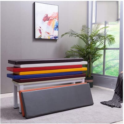 Bench Pad Kussen Comfortabel Bench Kussen 5 cm dik Katoen Tuin Bench Pad voor Tuin Patio Gazon Bank of Swing-Wine rood 80×30×5cm (31×12×2in)