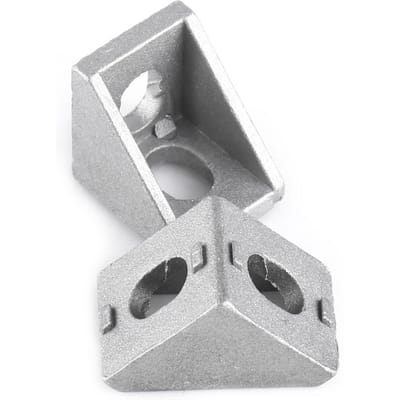 10 pcs Alliage d'Aluminium Support d'Angle en Forme de L Équerre Angle Droit Fixation 20x20mm