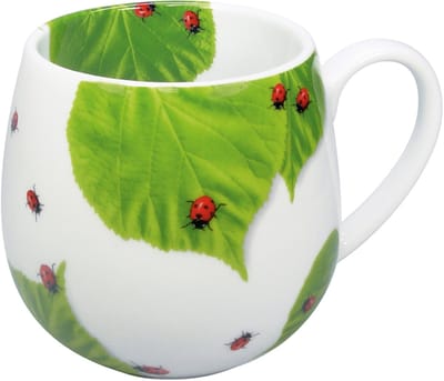 Koffiemok Cuddle Cup - Porseleinen Mok - Genieten van Koffie - Handgedecoreerd - 420 ml - Multicolor