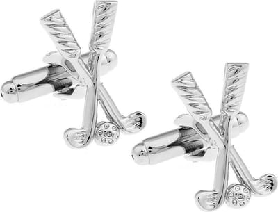 Amanto Manchetknopen Augin - 316L Staal - Sport - Golfclub - 20x21mm