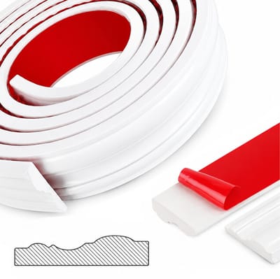 Purepeak Sierlijst Muur - Wandlijst Zelfklevend - 3 meter - Flexibele Wandafwerking - Wandstrips - Plafond