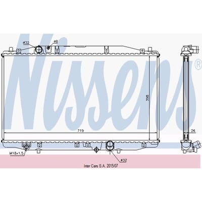 Radiator, motorkoeling NISSENS 68131