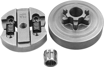 Koppelingstandwiel Trommel - Naaldlager Assemblage - Kettingzaag Onderhoud - Specifiek voor 25cc - 173 Gram - Zilver