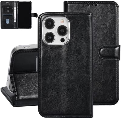 UNIQ Accessory Back Cover - Zwart voor Apple iPhone 15 Pro - Magnetische Sluiting - Pasjeshouder